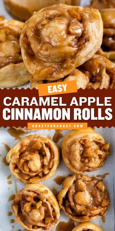 Craving a festive breakfast treat? These Caramel Apple Cinnamon Rolls are made with crescent rolls, apple filling, and a luscious caramel frosting, making them an ideal addition to holiday brunch ideas or a cozy Christmas morning breakfast! Caramel Apple Cinnamon Rolls, Top Dinner Recipes, Caramel Rolls, Caramel Apples Easy, Apple Cinnamon Rolls, Easy Caramel, Caramel Frosting, Favorite Recipes Dinner, Cooked Apples