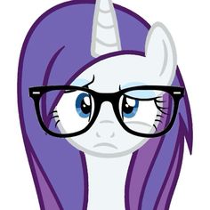 an image of a pony with glasses on