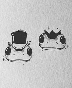 some type of animal with a hat on it's head and another animal wearing a top hat