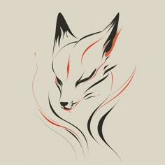 Kitsune Tattoo Master Files Kitsune Minimalist Tattoo, Simple Kitsune Tattoo, Shadow Fox Art, Gumiho Tattoo, Fox Mask Tattoo, Fox Tattoos For Women, Fox Head Tattoo, Japanese Fox Tattoo, Japanese Inspired Tattoos