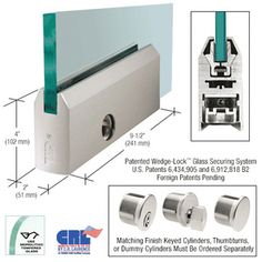 the instructions for how to install an automatic sliding glass door with rollers and locks