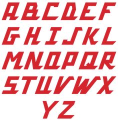 the upper and lower letters are red