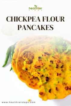 This is Vegan Chickpea Flour Pancakes By healthier steps Chickpea Flour Recipes, Pancakes Vegan, Vegan Pancakes