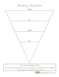 a diagram showing how to make a bunting template