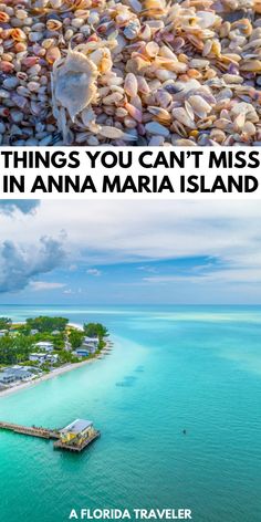 an aerial view of the ocean with text overlay that reads things you can't miss in anana marina island