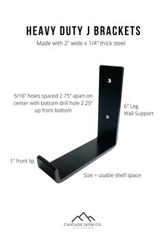 an image of heavy duty brackets with 2 wide x 1 / 4 thick steel