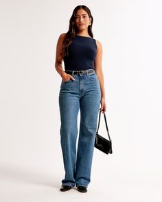 Women's Curve Love High Rise 90s Relaxed Jean | Women's | Abercrombie.com High Rise 90s Relaxed Jean, Love Jeans, Relaxed Jeans, Suits Coats, New Arrival Dress, American Apparel, 90s Fashion, Vintage Looks, Abercrombie Fitch