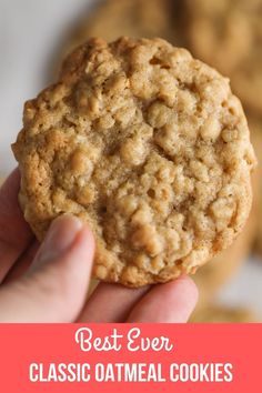 the best ever classic oatmeal cookies are made with only 3 ingredients and no butter