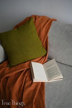 Burnt orange waffle linen coverlet Burnt Orange Color, Linen Pillow Cases