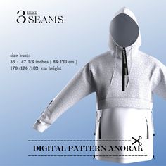 the hoodie is designed to look like it has an attached zipper