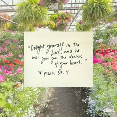 a sign that says delight yourself in the lord and he will give you the blessing of your heart