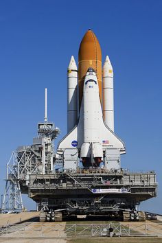 the space shuttle is on display at the museum