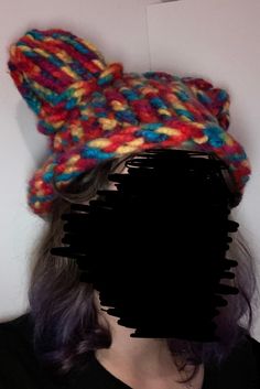 Cat ear hat with rainbow!! Hand woven by yours truly <3 Fits child and adult head size- fitting may vary. Cat Ear Hat, Ear Hat, Cat Ears Hat, Cat Ear, Cat Hat, Yours Truly, Cat Ears, Hand Woven, Caps Hats