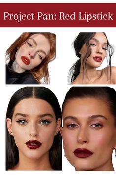 Project Pan : Red Lipstick - The Blondissima Rihanna Red Lipstick, Project Pan, Red Lipstick Looks, Lipstick Dark Red, Wear Red Lipstick, Sheer Lipstick, Ruby Woo, Bold Eyes, Velvet Lipstick