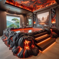 Fae Castle, Spaceship Interior, Molten Lava, Cliff House, Gothic Furniture, Rustic Home Design, Architecture Design Concept, Home Goods Decor