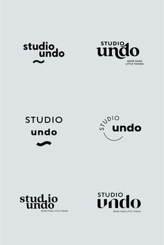 the logos for studio uno and studio uno are shown in black and white, with different font