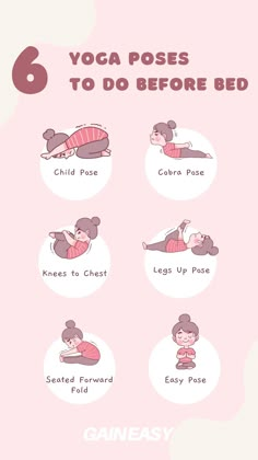 the instructions for yoga poses to do before bed