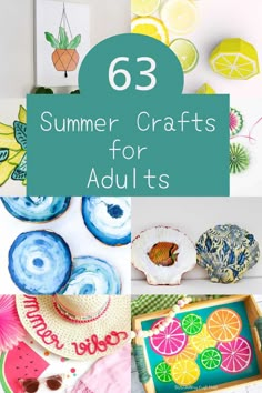 summer crafts for adults that are easy to make and great for the beach or pool