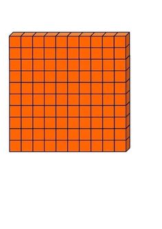 an orange cube is shown in the middle of a white background with black squares on it