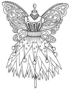 a coloring page with an image of a fairy's wings and tiara on it