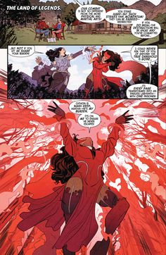 an image of a comic book page with red and black colors