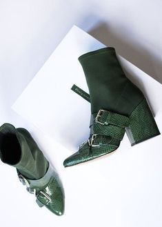 Green Boots, Classy Shoes, Girly Shoes, Green Shoes