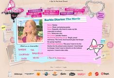 the website for barbie's daughter is shown in this screenshoter image, which appears to have been altered