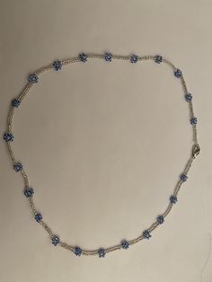 a simple necklace with really pretty little blue flowers Beaded Necklaces, Simple Necklace, How To Make Beads, Chain Styles, Blue Flowers, Favorite Jewelry, Necklace Etsy, Brooklyn, Beaded Necklace