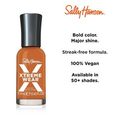 No matter what the occasion is, you can't go wrong when you wear Xtreme Wear Nail Polish from Sally Hansen. Long-lasting nail polish in dreamy shades. For best results, use your favorite Sally Hansen base coat on clean dry nails. Shake gently. Apply 2-3 coats, letting each coat dry before applying the next one. Finish with your favorite Sally Hansen top coat for maximum shine, and a long-lasting manicure. Sally Hansen Top Coat, Sally Hansen Xtreme Wear, Long Lasting Nail Polish, Olive And June, Long Lasting Nails, Dry Nails, Sewing Party, Sally Hansen, Base Coat