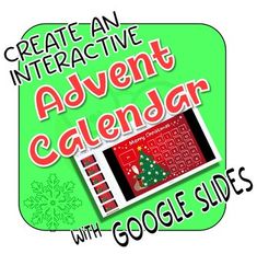 an advertisement for google slides with a christmas tree