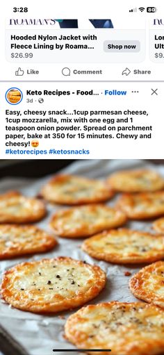 an image of crackers on a baking sheet