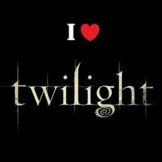 i love twilight movie poster with the words twilight and an image of a red heart