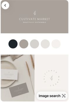 the logo and business cards for cultivate market, which are designed by graphic studio