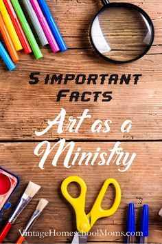 scissors, pens, and markers on a wooden table with the words 5 important fact affs