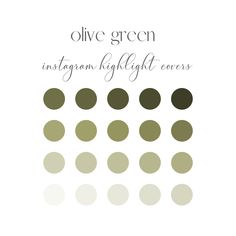 the olive green instagram highlight covers