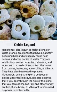 an article about celtic legend written in white text with lots of different shapes and sizes