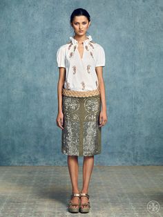 Tory Burch Resort 2013 Tori Burch, Zsazsa Bellagio, Pretty Clothes, Lovely Clothes, Tres Chic, Fashion Street, Get Dressed, Spring Summer Fashion, Lace Skirt