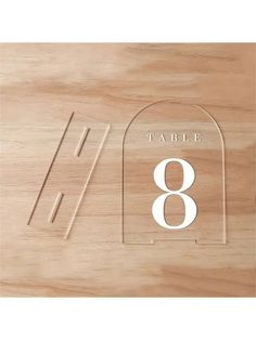 the table numbers are displayed in clear acrylic