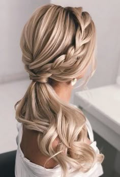 Wedding Ponytail Hairstyles, Prom Hair Up, Hairstyle Prom, Wedding Ponytail, Tail Hairstyle, Ponytail Updo, Prom Hairstyles For Long Hair, Peinados Fáciles Para Cabello Corto, Wedding Hair Inspiration