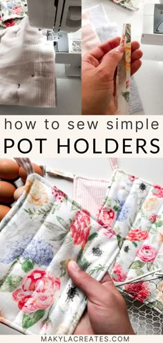 how to sew simple pot holders