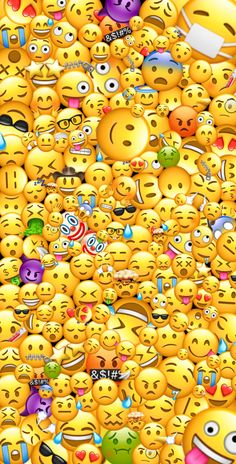 many different types of emoticions are grouped together to form a wallpaper or background