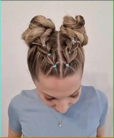 #hair #haircut #hairstyles #haircolor #haircare #hairgoals #hairstylesformen #hairstylesforthinhair #hairstylesforthinhairlong #curlyhaircare #curlyhairideas #curlyhairproducts #curlyhairroutine #curlyhairhacks #curlyhairgoals #straight #fahsion #fashionista Dutch Braid Space Buns, How To Do Space Buns, Hairstyles With Elastic Bands, Half Up Half Down Space Buns, Space Buns Long Hair, Graduation Party Finger Food Ideas, Easy Hairstyles With Braids, Wrestling Hairstyles, Party Finger Food Ideas