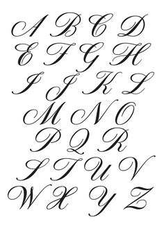 the upper and lower letters of an old fashioned script