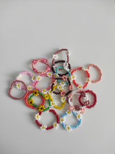 a bunch of bracelets that are on a table