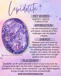 Crystal Affirmations, Crystal Grimoire, Crystal Healing Chart, Thought Patterns, Key Words, Metaphysical Healing, Crystals Healing Properties, Spiritual Crystals, Seven Chakras