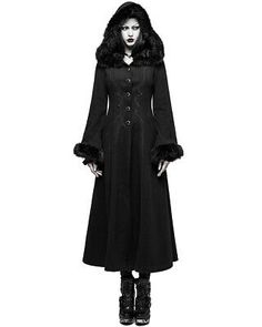 Queen Outfits Royal Medieval, Queen Outfits Royal, Goth Coat, Womens Hooded Coat, Long Hooded Coat, Victorian Coat, Flower Coat, Gothic Mode, Drag Queen Outfits