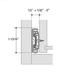 an image of a door handle with measurements