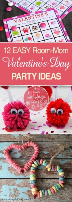 valentine's day party ideas with pom poms and games for kids to play