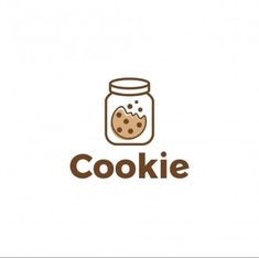 a cookie jar logo with the word cookie in it's center and an image of a cookie inside