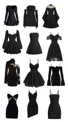 Crop Top Outfits Classy, Aesthetic Black Dress, Wedding Guest Dress Cocktail, Beautiful Gown Designs, Cute Outfits With Shorts, Dress Outfits Party, Black Party Dress, Academia Outfits